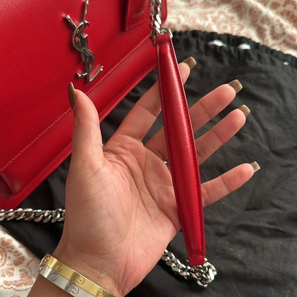 AUTHENTIC 2018 ysl sac mng l sunset avec tass - Picture 9 of 10